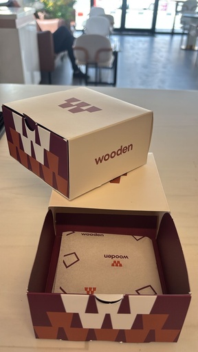 [PT-13034] Dessert box with lid (Wooden)