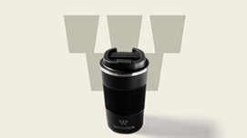 [SW-10002] Wooden Coffee Mug 380 ml Black